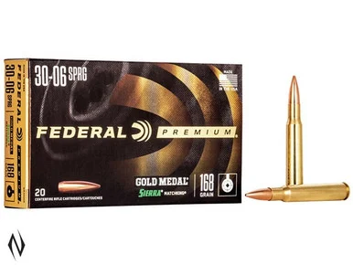 FEDERAL 30-06 SPR 168GR MATCHKING GOLD MEDAL