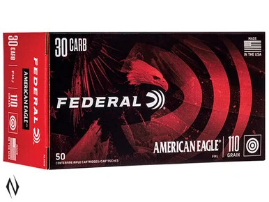 FEDERAL 30 M1 CARBINE 110GR FMJ AMERICAN EAGLE