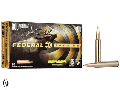 FEDERAL 300 WIN MAG 185GR BERGER HUNTER
