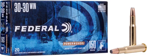 Federal 3030A PowerShok Soft Point Flat Nose150 Grain .30-30 Winchester