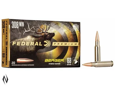 FEDERAL 308 WIN 168GR BERGER HUNTER