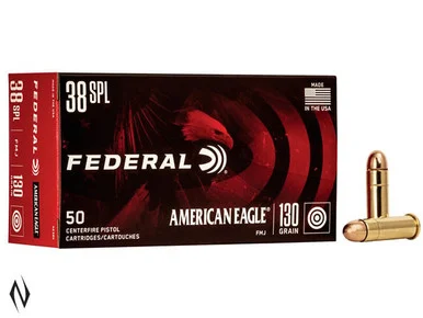 FEDERAL 38 SPL 130GR FMJ AMERICAN EAGLE