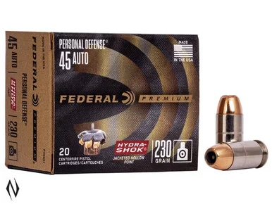 FEDERAL 45 ACP 230GR HYDRA-SHOK PD