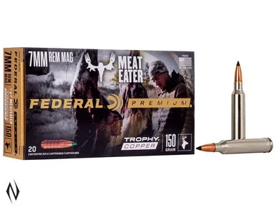FEDERAL 7MM REM MAG 150GR TROPHY COPPER VITAL-SHOK