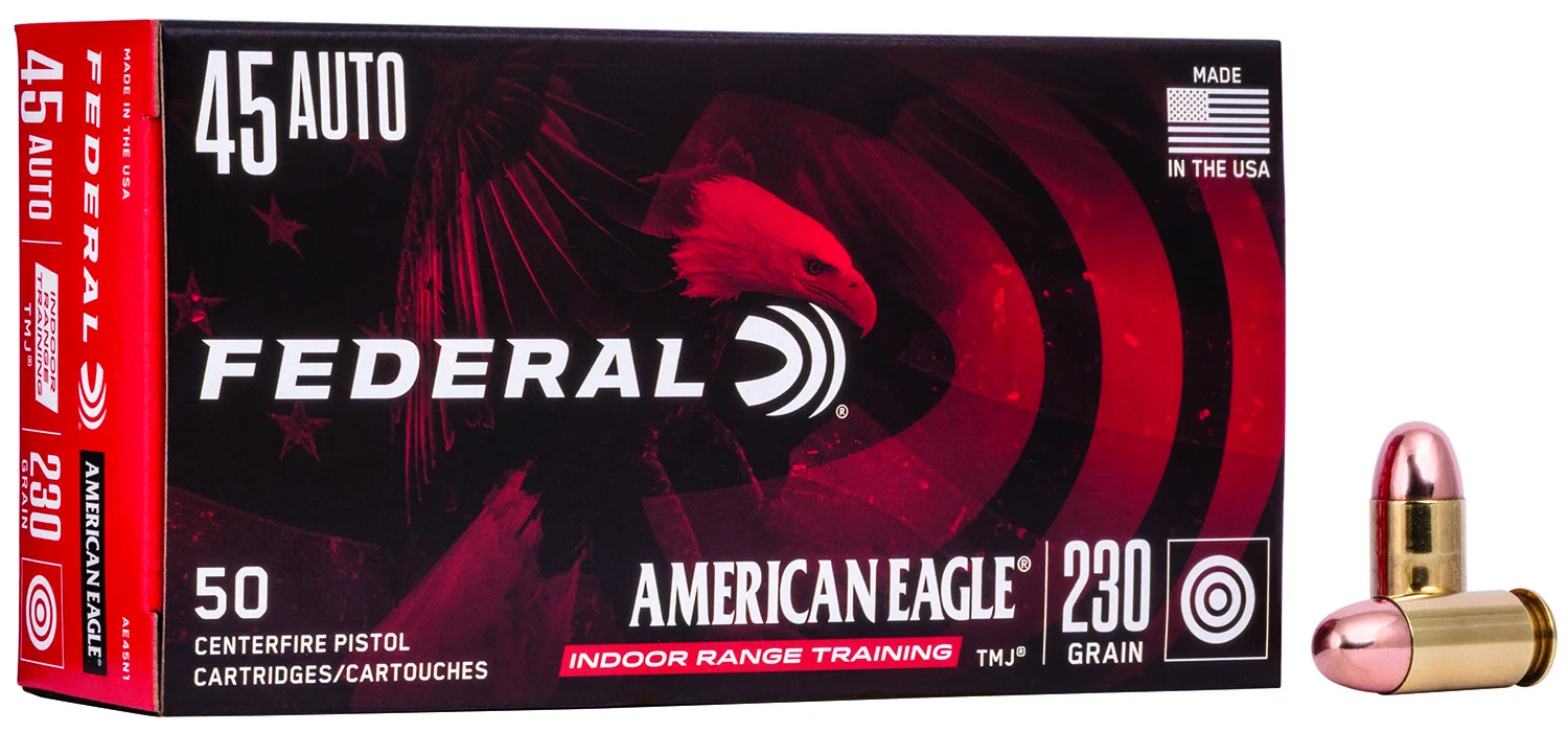 Federal AE45N1 American Eagle IRT45ACP 230gr Total Metal Jacket 50 Per Box/20 Case