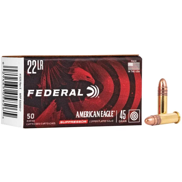 FEDERAL AMERICAN EAGLE SUPPRESSOR 22LR 45GR FMJ 50RD
