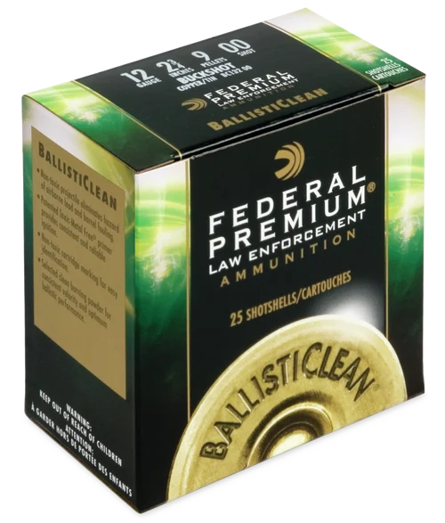 Federal Ballisticlean 12 Ga, 00 Buck, 25rd Box