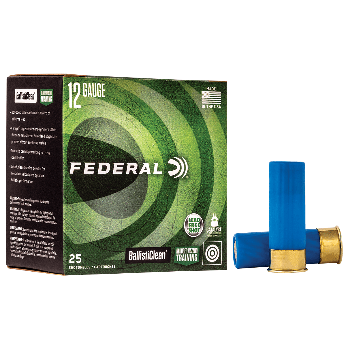 Federal BC127RS BallistiClean Law Enforcement 12 Gauge 2.75″ Slug Shot 25 Per Box/