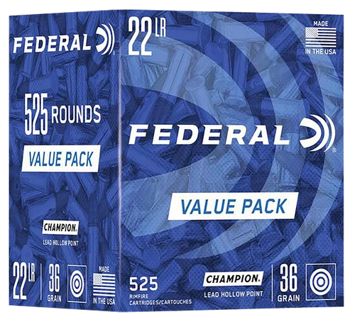 Federal Champion Training Value Pack 22 LR, 36gr, Lead Hollow Point, 525rd Box