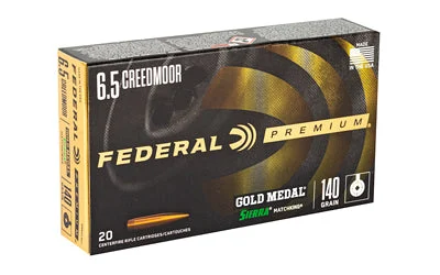 Federal GM65CRD1 Premium Gold Medal Sierra MatchKing Boat Tail Hollow Point BTHP 140 Grain 6.5mm Creedmoor