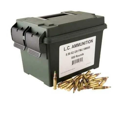 Federal LC Ammunition 5.56 62 Grains FMJ (XM855) 500 Rounds Can