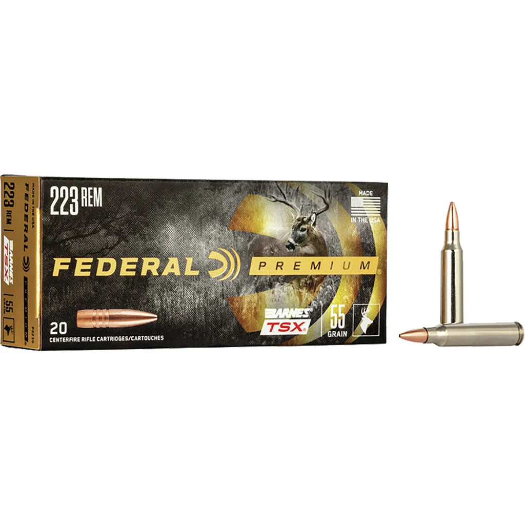 Federal P223S Premium Barnes TSX55 Grain .223 Remington