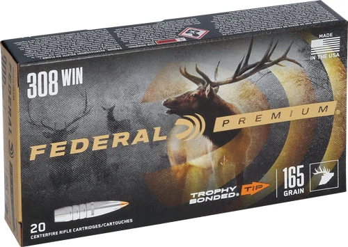 Federal P308TT2 Premium Trophy Bonded Tip165 Grain .308 Win / 7.62x51mm