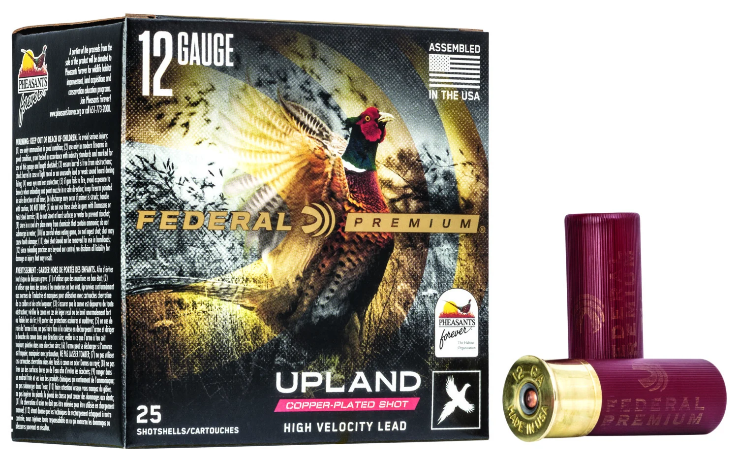 Federal PF1544 Premium Wing-Shok Pheasant Forever High Velocity 12Gauge 2.75″ 1 1/4oz 4Shot 25 Per Box/10 Case