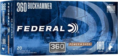 Federal Premium 360 Buckhammer, 180gr, Jacketed Soft Point, 20rd Box