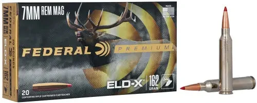 FEDERAL PREMIUM 7MM REM MAG 162GR ELDX 20RD