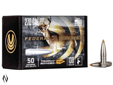 FEDERAL PROJECTILE 270 130GR TROPHY BONDED TIP 50PK