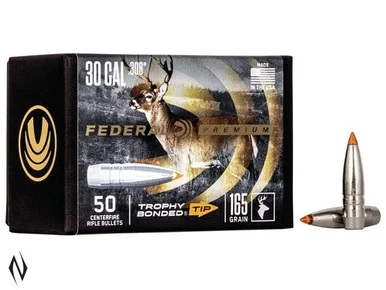 FEDERAL PROJECTILE 308 165GR TROPHY BONDED TIP 50PK