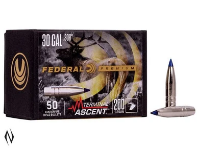 FEDERAL PROJECTILE 308 200GR TERMINAL ASCENT COMP 50PK
