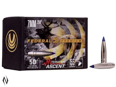 FEDERAL PROJECTILE 7MM 155GR TERMINAL ASCENT COMP 50PK