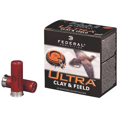 Federal Ultra Clay & Field 12 Gauge Shotshell 25 Rounds 2.75in 1-1/8oz #8 Lead Shot UCL12SI8