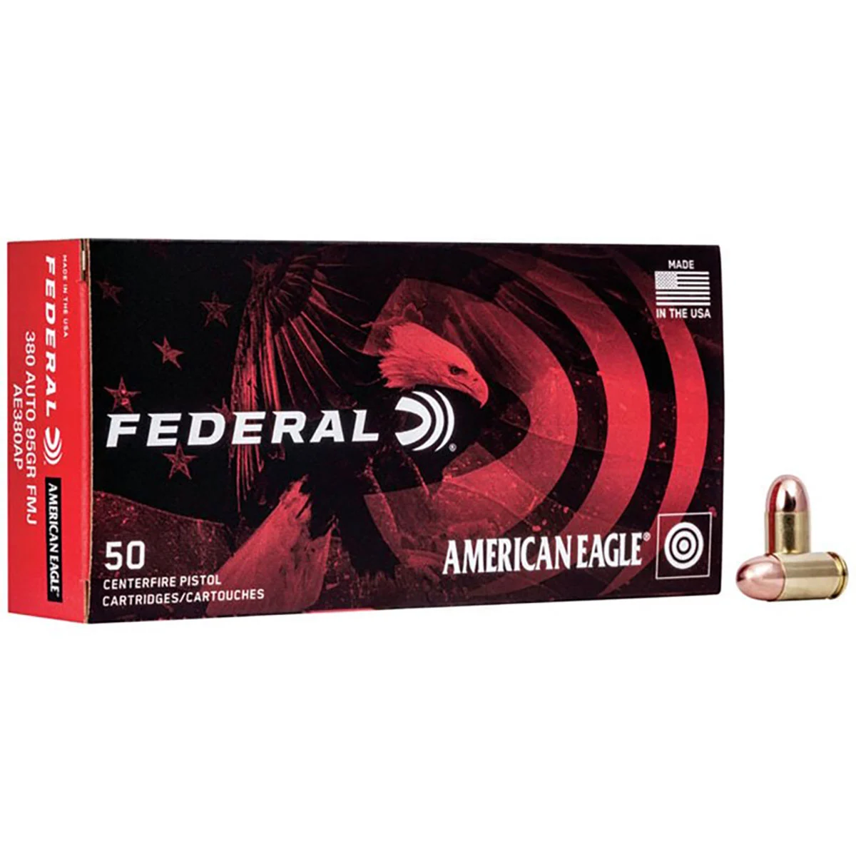 FEDERALAMERICAN EAGLE 380 ACP HANDGUN AMMO