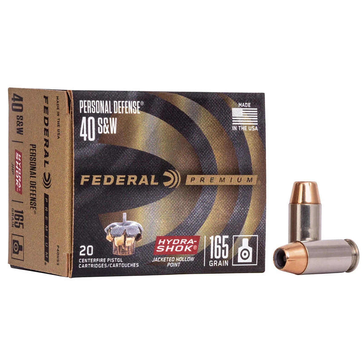 FEDERALPERSONAL DEFENSE 40 S&W HANDGUN AMMO
