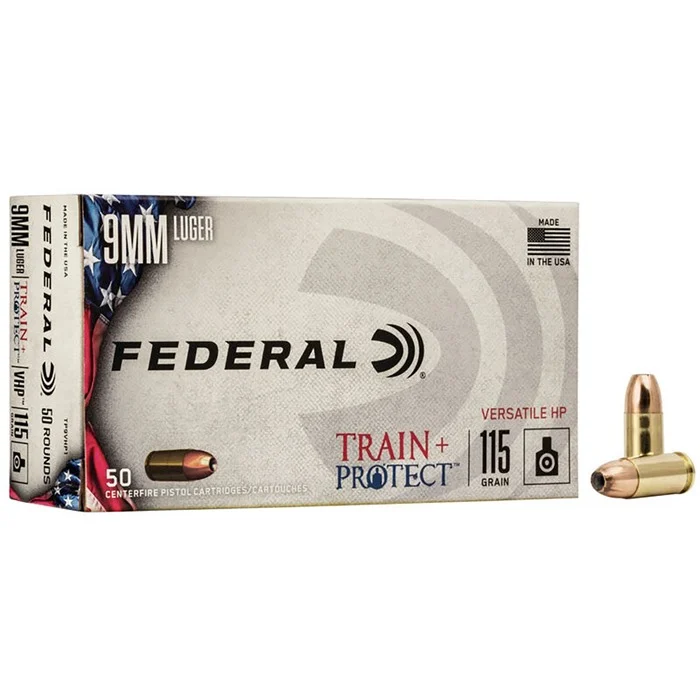 FEDERALTRAIN + PROTECT 9MM LUGER HANDGUN AMMO