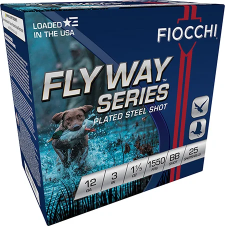 Fiocchi 123ST15B Flyway12Gauge 3″ 1 1/5oz BBShot 25 Per Box/10 Case