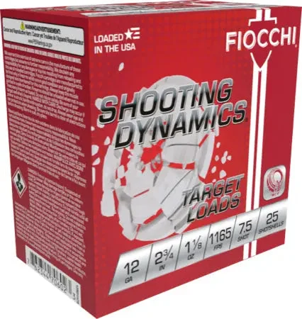 FIOCCHI 12GA 2.75" 1-1/8OZ #7.5 1165FPS 250RD CASE