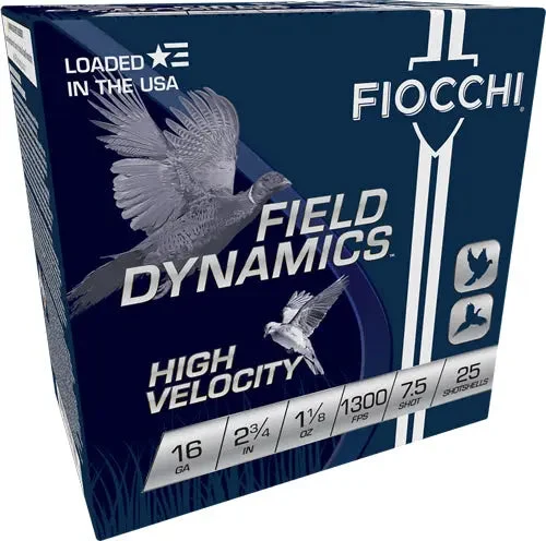 FIOCCHI 16GA 2.75" 1-1/8OZ #7.5 1300FPS 25RD