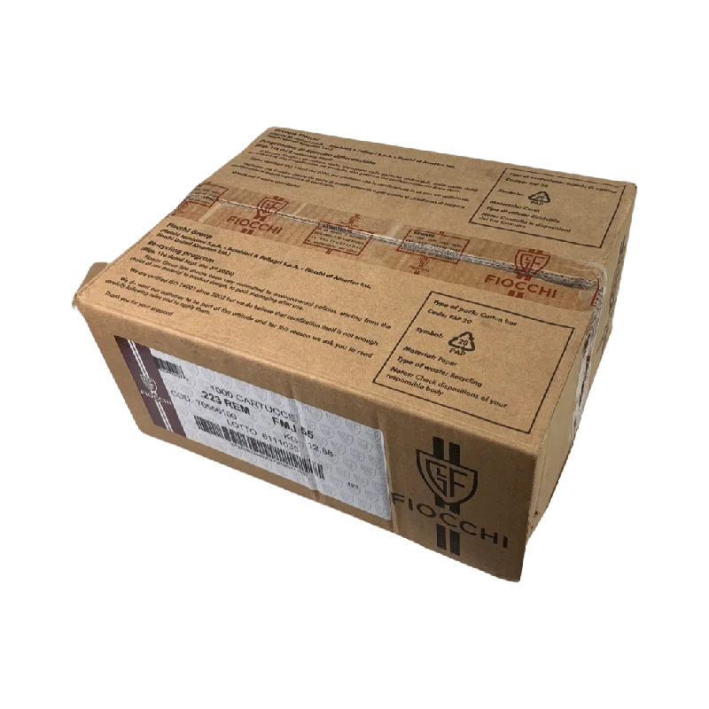 Fiocchi .223 Remington Ammunition 55Gr FMJ Bulk 223 Ammo 1,000 Round Case – M+M Industries