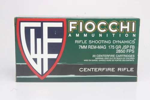 Fiocchi 7mm Remington Magnum, 75gr, Soft Point, 20rd Box