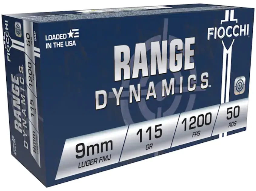 Fiocchi 9mm FMJ 115-Grain Pistol Ammunition