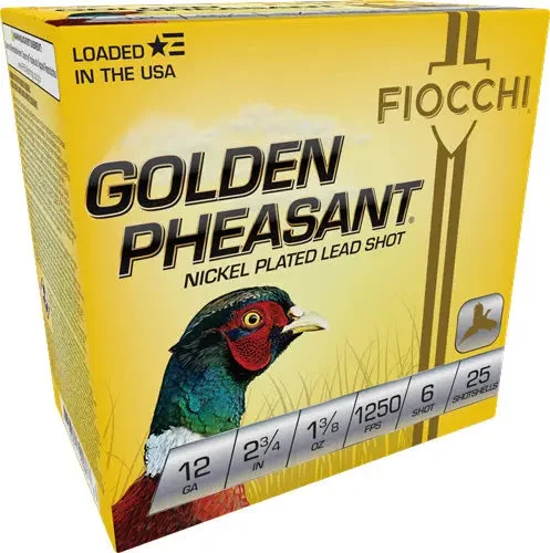 FIOCCHI GOLDEN PHEASANT 12GA 2.75" 1-1/4OZ #6 25RD