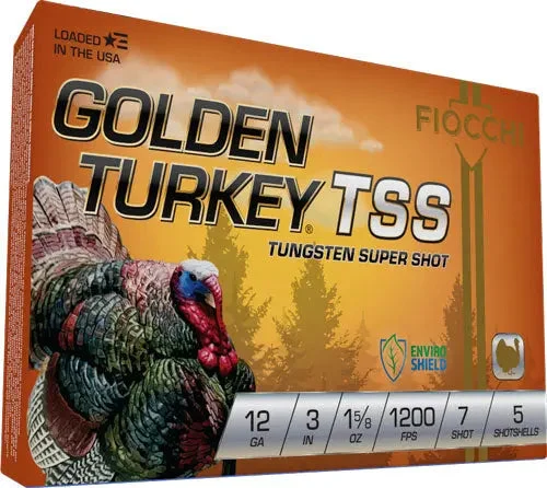 FIOCCHI GOLDEN TURKEY TSS 12GA 3" 1-5/8OZ #7 1200FPS 5RD