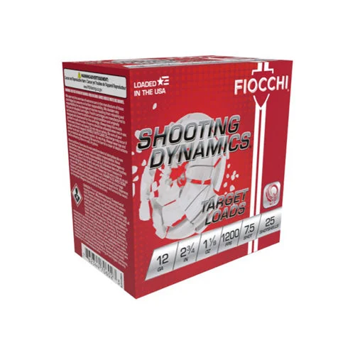 Fiocchi Shooting Dynamics Shotgun Loads 12 Gauge (12 ga.) 2.75 in. 1 1/8 oz. 1200 FPS 8 Shot 25 rd.