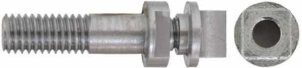 Flash Guard Frizzen Screw & Nut,for Type C or D, & Jaeger flintlocks,10-32 thread, square nut, allows use of flint flash guards on bridleless lock