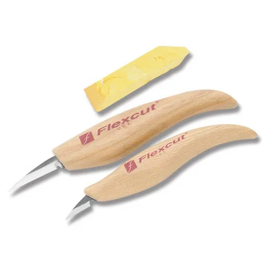 Flexcut 2-piece Whittler's Knife Set (Ash, Carbon Steel) FTKN300