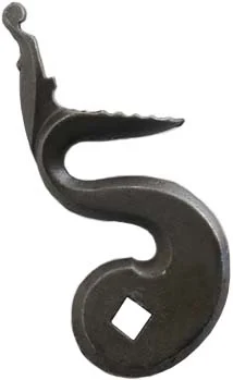 flint cock, 1.34" throw, as cast