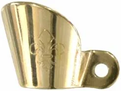 Flint Flash Guard, French, fleur-de-lis, brass