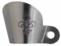 Flint Flash Guard,two points of contact, French, fleur-de-lis, iron