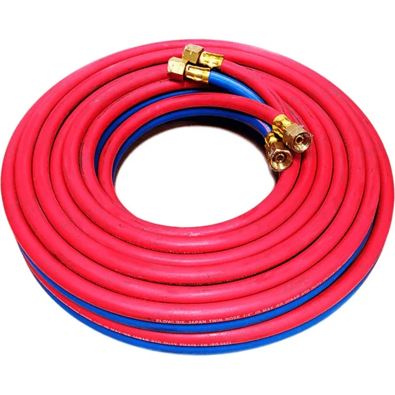 Flowline Twin Hose with Fittings (Blue|Red)