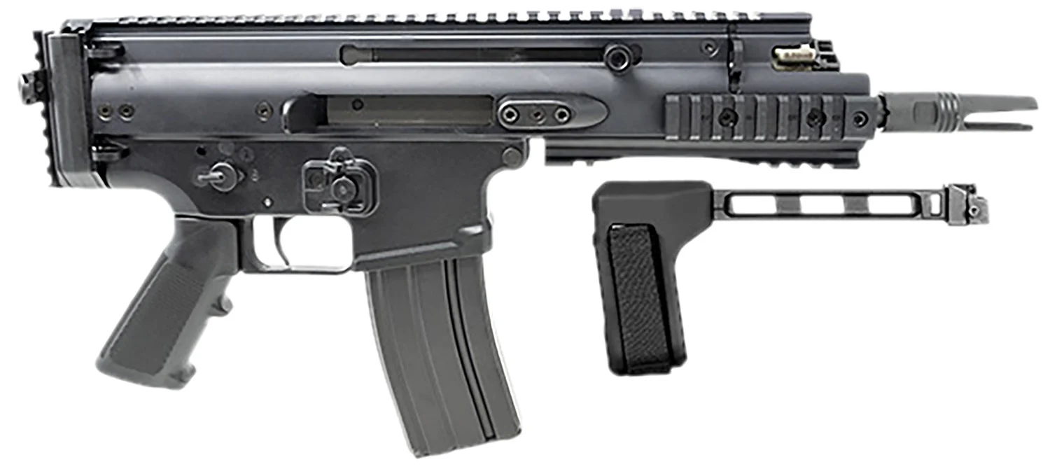 FN 38101882 SCAR 15P 5.56x45mm 30+1 7.50″ Black Steel Barrel, Black Anodized Picatinny Rail Aluminum Receiver, SB Tactical Brace, Ambidextrous