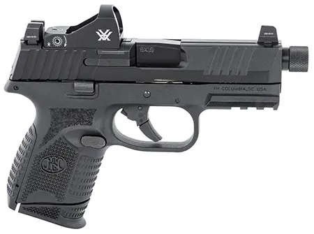 FN 66100802 509CT w/Optic 9mm Luger 12+1/24+1 4.32″ Black Steel Threaded Barrel, Black PVD Optic Cut/Serrated Steel Slide & Polymer Frame w/Picatinny Rail, Vortex Viper Red Dot, Ambidextrous