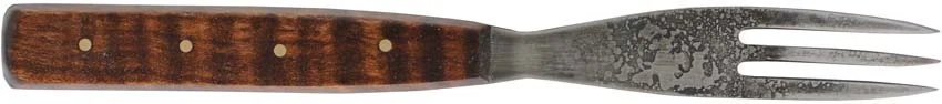 Fork,three tines, 7" overall length,maple handle, made in the U.S.A.
