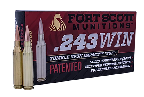 Fort Scott 243 Winchester, 70gr, Solid Copper Spun, 20rd Box