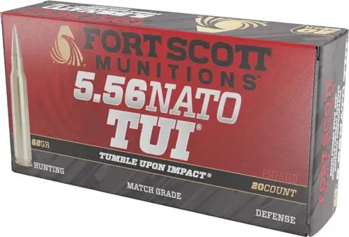 FORT SCOTT 5.56X45 62GR TUI SOLID COPPER 20RD