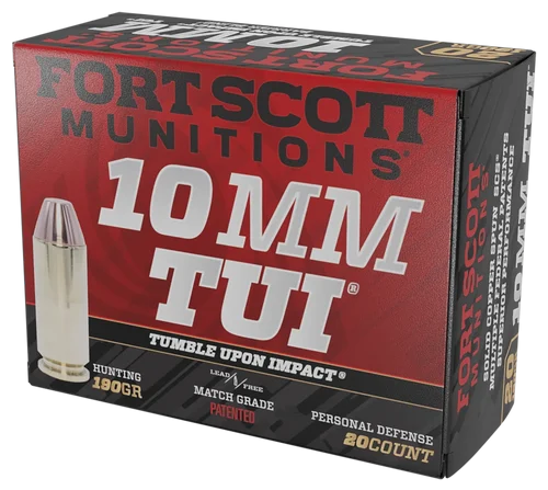 Fort Scott Munitions Claw Defense 10mm 190gr Solid Copper Spun, 20rd Box