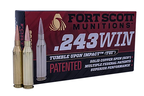 Fort Scott TUI 243 Win, 80gr, Solid Copper Spun, 20rd Box